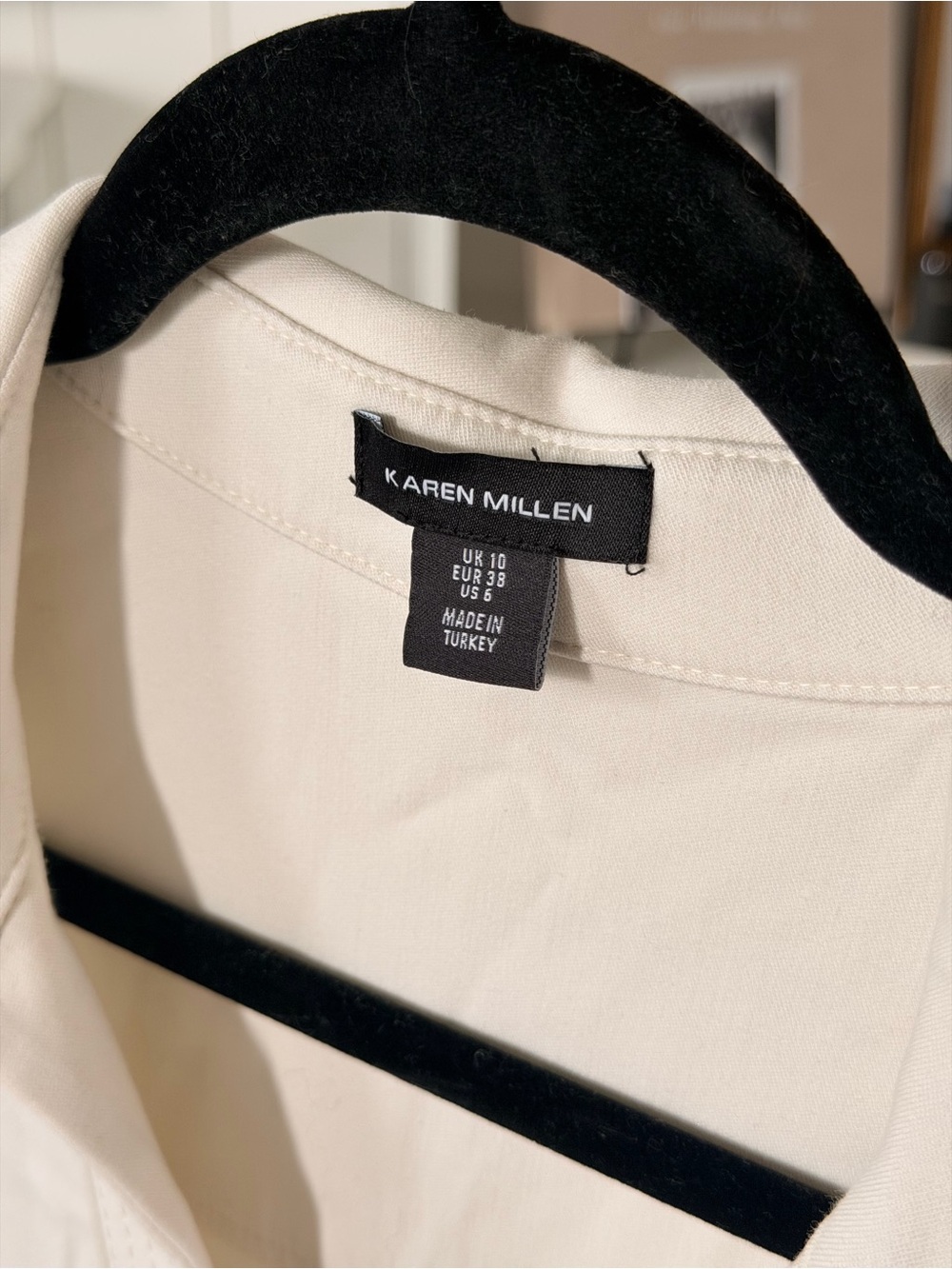 Karen Millen Cream Collared Maxi Dress with Short Sleeves - Picture 2 of 9